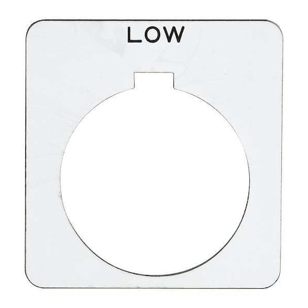 Legend Plate, Low, Black/White, Square MPN:9001KN215WP