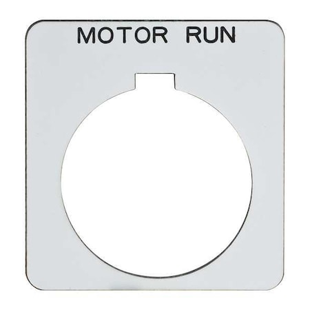 LegendPlate, MotorRun, Black/White, Square MPN:9001KN236WP
