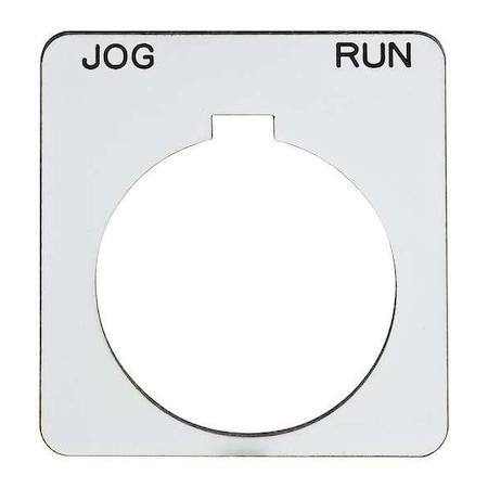 LegendPlate, JogRun, Black/White, Square MPN:9001KN242WP