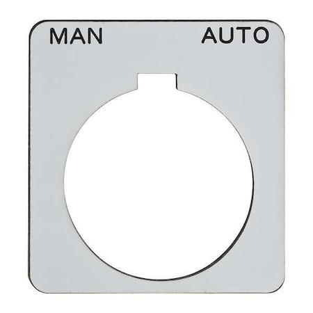 LegendPlate, Man-Auto, Black/White, Square MPN:9001KN243WP