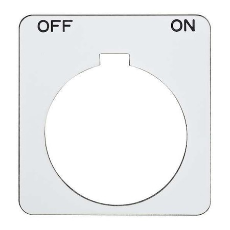 LegendPlate, Off-On, Black/White, Square MPN:9001KN244WP