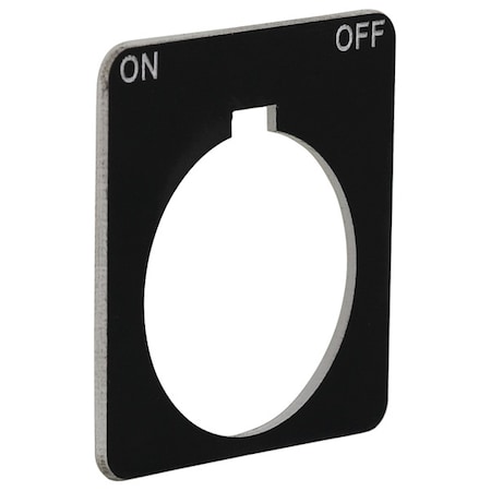 LegendPlate, On-Off, White/Black, Square MPN:9001KN245BP