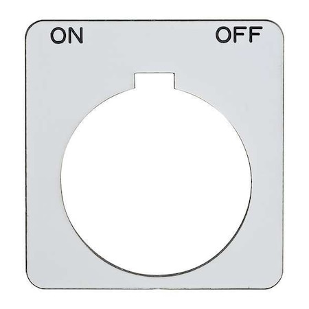 LegendPlate, On-Off, Black/White, Square MPN:9001KN245WP