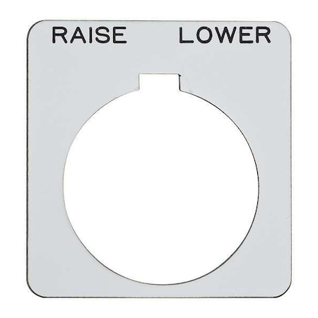 LegendPlate, Raise-Lower, Blk/White, Square MPN:9001KN247WP