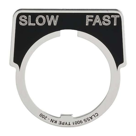 LegendPlate, SlowFast, Silvr/Blk, HalfRound MPN:9001KN250