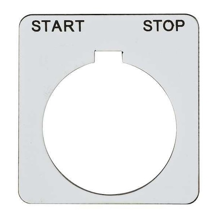 LegendPlate, Start-Stop, Blk/White, Square MPN:9001KN251WP