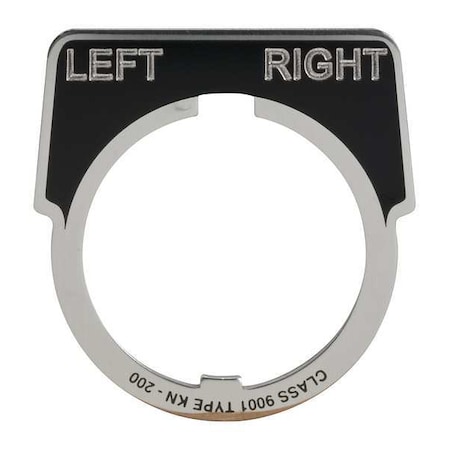LegndPlate, LeftRight, Silvr/Blk, HalfRound MPN:9001KN256