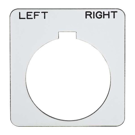 LegendPlate, Left-Right, Blk/White, Square MPN:9001KN256WP