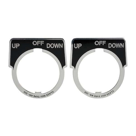 LegndPlate, UpOffDown, Silvr/Blk, HalfRound MPN:9001KN264