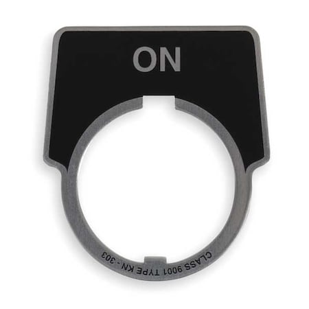LegendPlate, On, Silver/Black, Half-Round MPN:9001KN303