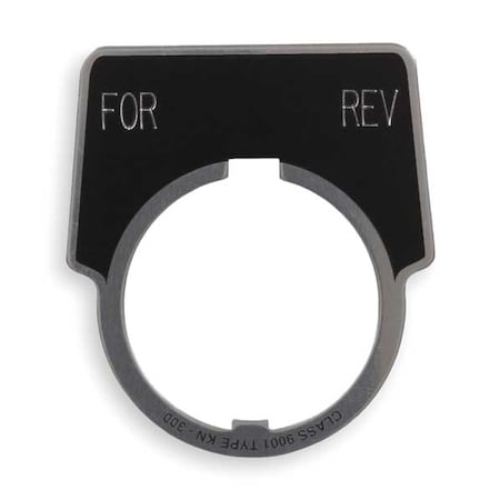 Legend Plate, Forward/Reverse, White/Black MPN:9001KN339
