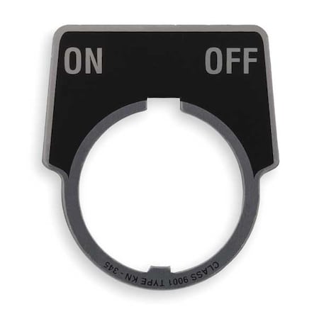 LegendPlate, On-Off, Silver/Blk, Half-Round MPN:9001KN345