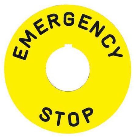 LegendPlate, EmergencyStop, Blk/Ylw, Round MPN:9001KN8330