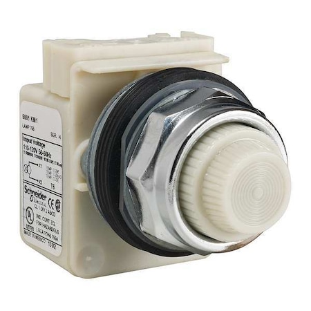 Pilot Light, White, 30mm, Incandescent MPN:9001KP1W31