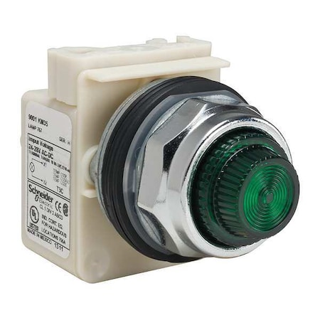 Pilot Light, Green, Plastic Fresnel Lens MPN:9001KP35G31