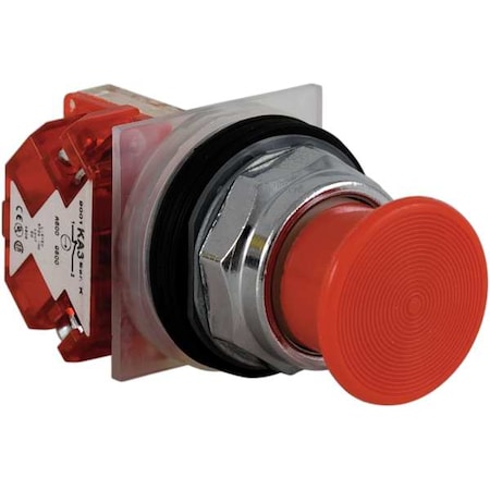 Push Button Operator, Mushroom Head, Momentary Action, Not Applicable Release, Non-Illuminated, Red MPN:9001KR24RH6