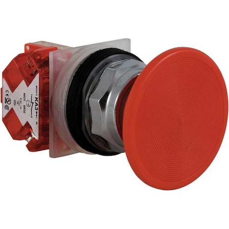 Push Button Operator, Mushroom Head, Momentary Action, Not Applicable Release, Non-Illuminated, Red MPN:9001KR25RH6