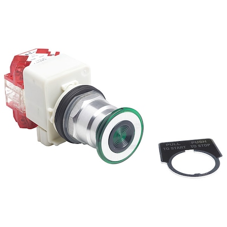 Push Button Operator, 30 mm, 1NC/1NC, Green MPN:9001KR8P1GH25