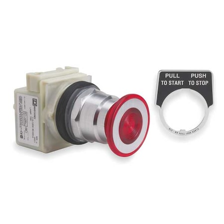 Illuminated Push Button Operator, 30 mm, Red MPN:9001KR8P1R