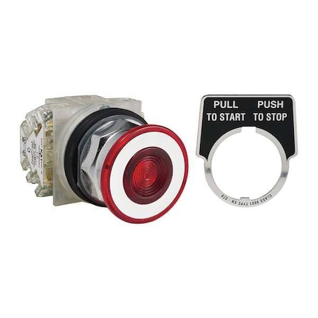 Push Button Operator, 30 mm, DPDT, Red MPN:9001KR9RH2