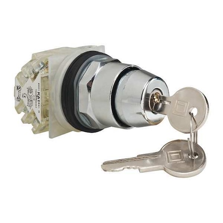SelectSwtch, Key, Non-Illum, 2Pos, 30mm, Blk MPN:9001KS11K3H2