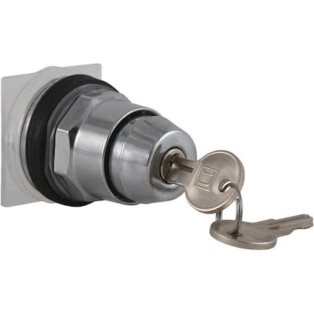 Non-Illum Selector Swtch, 30mm, 2 Pos, Keyd MPN:9001KS25K2