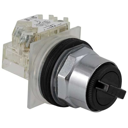 SelectorSwitch, Non-Illum, 2Pos, 30mm, Black MPN:9001KS34BH13