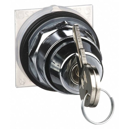 Non-Illum Selector Swtch, 30mm, 3 Pos, Keyd MPN:9001KS43K10