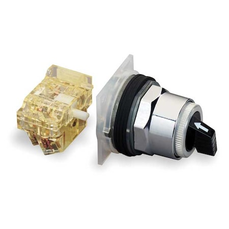 SelectorSwitch, Non-Illum, 3Pos, 30mm, Black MPN:9001KS46B 9001KA1