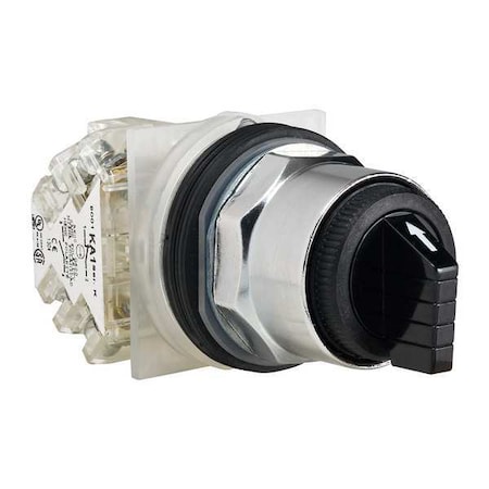 SelectorSwitch, Non-Illum, 3Pos, 30mm, Black MPN:9001KS53BH13