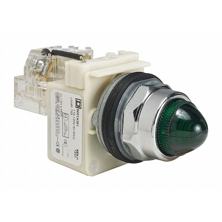 Pilot Light, Green, 30mm, Incandescent MPN:9001KT1G9