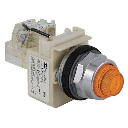 Push to Test Pilot Light, Amber, LED MPN:9001KT35LYA31