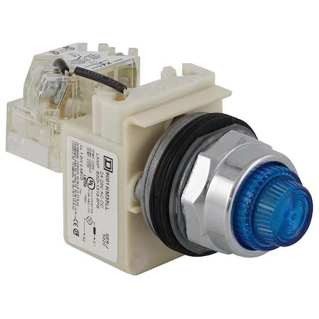 Push to Test Pilot Light, Blue, LED MPN:9001KT38LLL31
