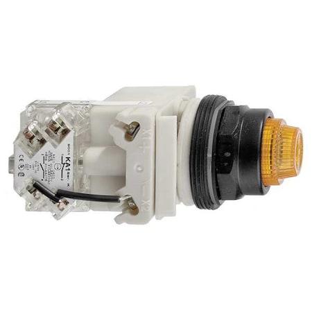 Push to Test Pilot Light, Amber, LED MPN:9001KT38LYA31