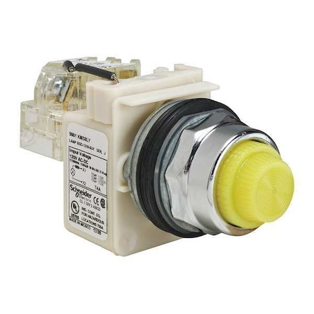 Push to Test Pilot Light, Yellow, LED MPN:9001KT38LYY31