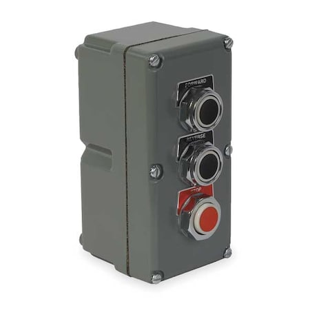 ControlStation, Dead-End, 3Buttons, Blk/Red MPN:9001KYK31