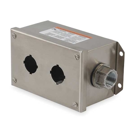 Pushbutton Enclosure, 7.74 in. H, 2 Holes MPN:9001KYSS2