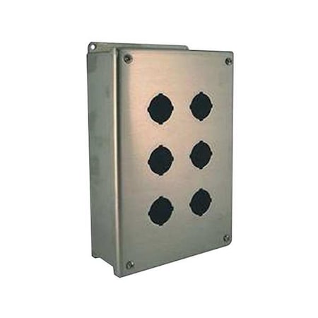 ControlStationEnclosure, 30mm, 6Holes, SS MPN:9001KYSS6