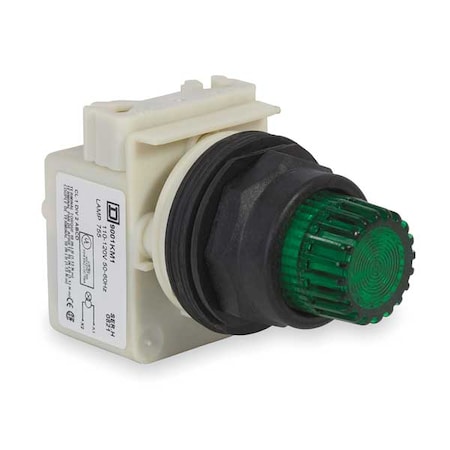 Illuminated Push Button Operator, 30 mm, Green MPN:9001SK2L1G