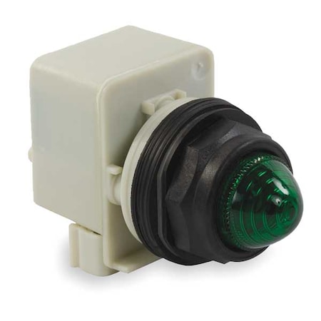Pilot Light, 30mm, Plastic, Green, 120VAC MPN:9001SKP1G9