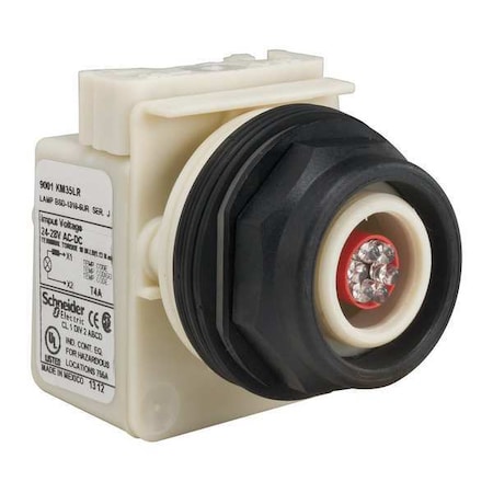 Pilot Light, LED, Red, 24-28VAC/DC, No Lens MPN:9001SKP35LR