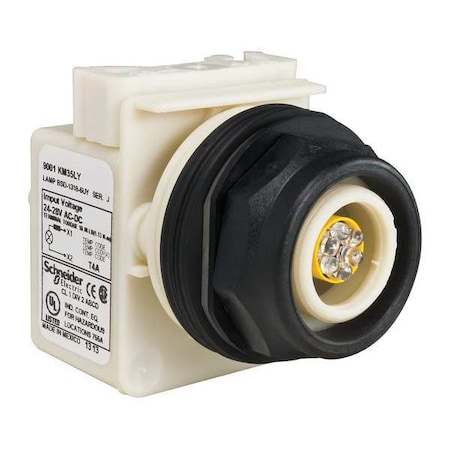 Pilot Light, LED, Yellow, 24-28V, No Lens MPN:9001SKP35LY