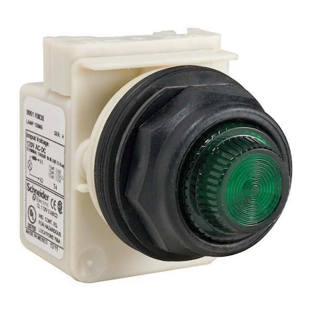 Pilot Light, Incan, Green, Fresnel Lens MPN:9001SKP38G31