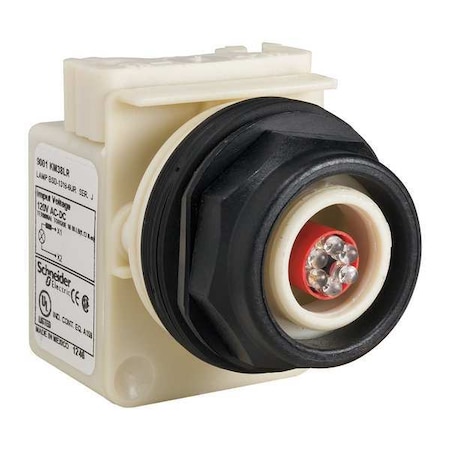 Pilot Light, LED, Red, 120VAC/DC, No Lens MPN:9001SKP38LR