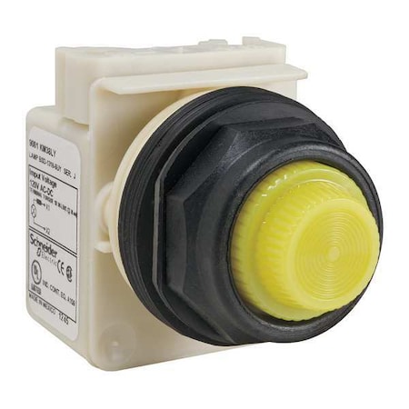 Pilot Light, LED, Yellow, 120V, Fresnel Lens MPN:9001SKP38LYY31