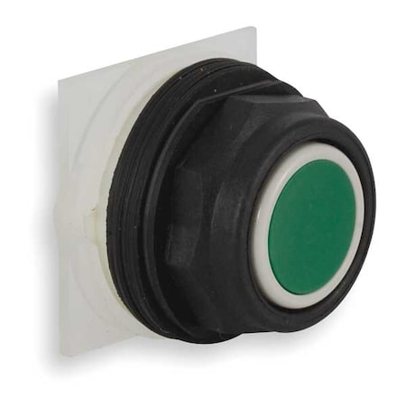 Push Button Operator, Flush, Momentary Action, Not Applicable Release, Non-Illuminated, Green MPN:9001SKR1G