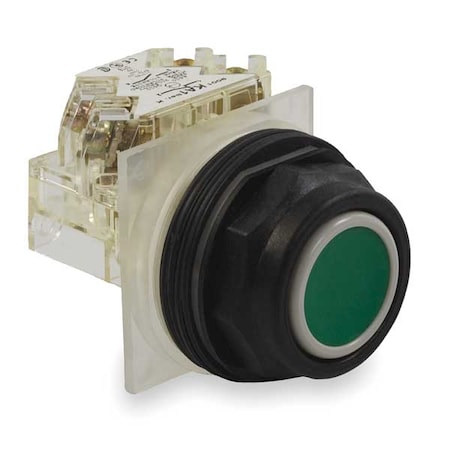 Flush Push Button Operator, 30 mm, SPDT, Green MPN:9001SKR1GH13