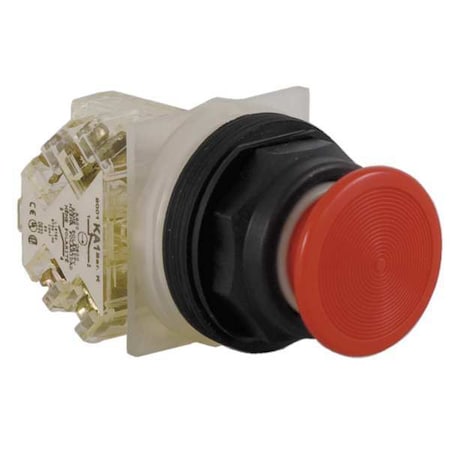 Push Button Operator, Mushroom Head, Momentary Action, Not Applicable Release, Non-Illuminated, Red MPN:9001SKR4RH13