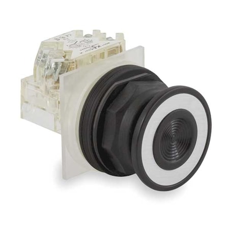 Mushroom Head Push Button, 30 mm, SPDT, Black MPN:9001SKR9BH13