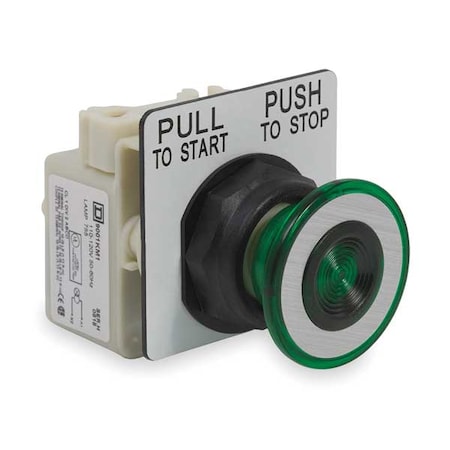 Illuminated Push Button Operator, 30 mm, Green MPN:9001SKR9P1G